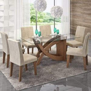 Eterna Dining Table Set - Sleek Contemporary Design in Premium Veneer