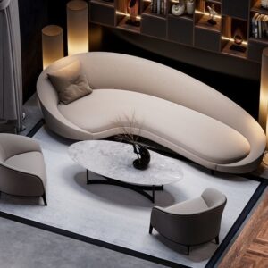 Midnight Noir Sofa Set - Bold Contemporary Design in Deep Velvet