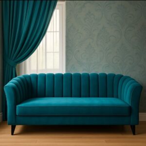 Velora Teal Velvet Sofa